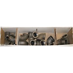 BOX OF ASSORTED SIZED PIPE ELBOWS