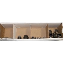 FLAT OF ASSORTED SIZED PLUGS & CAPS