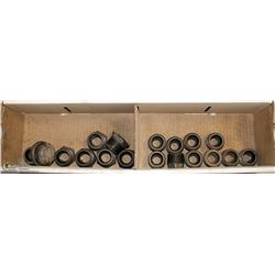 FLAT OF ASSORTED SIZED HEX BUSHINGS