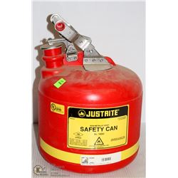 JUSTRITE NON METALLIC SAFETY CAN, 2.5 GALLON
