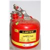 Image 1 : JUSTRITE NON METALLIC SAFETY CAN, 2.5 GALLON