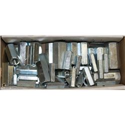 FLAT OF ASSORTED SIZED COUPLING NUTS