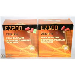2 BOXES OF EZ200 FOAM EAR PLUGS (100PER BOX) &