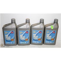 FOUR BOTTLES OF CENEX SAE 80W-90 MULTI PURPOSE