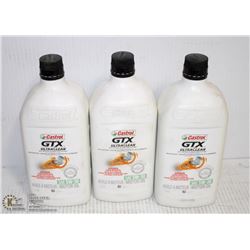 THREE 1 LITRE JUGS OF CASTROL GTX SAE 5W-30 MOTOR