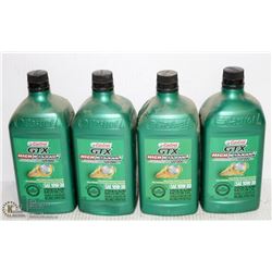 FOUR 1 LITRE JUGS OF CASTROL GTX HIGH MILAGE SAE