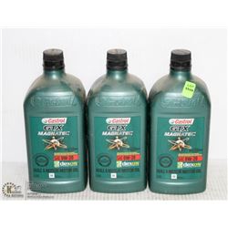 THREE 1 LITRE JUGS OF CASTOL GTX MAGNATEC SAE