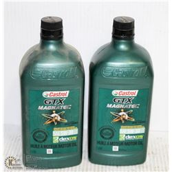 TWO 1 LITRE JUGS OF CASTOL GTX MAGNATEC SAE