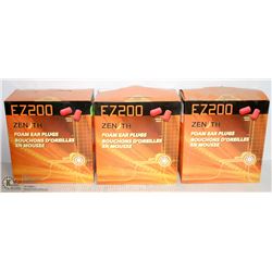 3 BOXES OF EZ200 ZENITH FOAM EAR PLUGS, 100 QTY