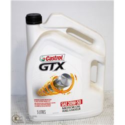5 LITRE JUG OF CASTROL GTX SAE 20W-50 MOTOR OIL