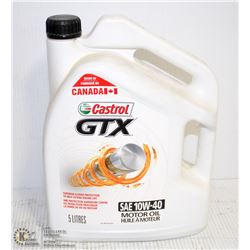 5 LITRE JUG OF CASTROL GTX SAE 10W-40 MOTOR OIL