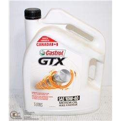 5 LITRE JUG OF CASTROL GTX SAE 10W-40 MOTOR OIL