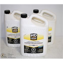 THREE 3.78 LITRE JUGS OF HD EXPERT ANTIFREEZE