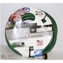 25 FOOT LIGHT DUTY FAIR LAWN 250PSI WATER HOSE