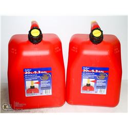 LOT OF TWO SCEPTER 20 LITRE SELF VENTING FUEL CANS