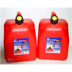 LOT OF TWO SCEPTER 20 LITRE SELF VENTING FUEL CANS