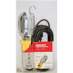 PRIME 25 FOOT 75 WATT WORK LIGHT WITH METAL BULB