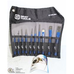 GRAY TOOLS 10PC PUNCH & CHISEL SET