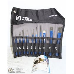 GRAY TOOLS 10PC PUNCH & CHISEL SET