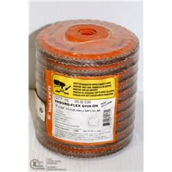 BUNDLE OF 10 WALTER ENDURO/FLEX SPIN ON DISC FLAP