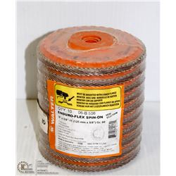 BUNDLE OF 10 WALTER ENDURO/FLEX SPIN ON DISC FLAP