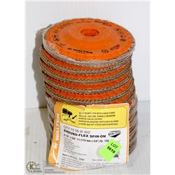 BUNDLE OF 10 WALTER ENDURO/FLEX SPIN ON DISC FLAP