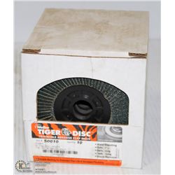 CASE OF WEILER TIGER DISCS, 5" X 7/8" 40 GRIT