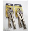 Image 1 : PAIR OF 7" IRWIN VISE GRIPS - CURVED JAW