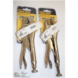 PAIR OF 7" IRWIN VISE GRIPS - STRAIGHT JAW