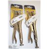Image 1 : PAIR OF 7" IRWIN VISE GRIPS - STRAIGHT JAW