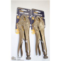 PAIR OF IRWIN 10" VISE GRIP LOCKING PLIERS