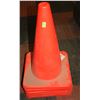 Image 1 : LOT OF 5 ORANGE TRAFFIC CONES, 18" TALL
