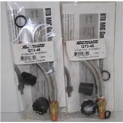 LOT OF 2 BERNARD QT3-45 TUBE ASSEMBLY 45 DEGREE