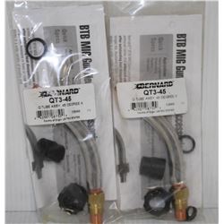 LOT OF 2 BERNARD QT3-45 TUBE ASSEMBLY 45 DEGREE