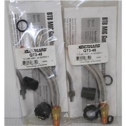 LOT OF 2 BERNARD QT3-45 TUBE ASSEMBLY 45 DEGREE