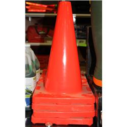 LOT OF 4 ORANGE TRAFFIC CONES 18" TALL