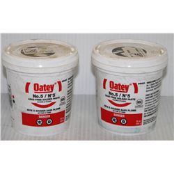 TWO 16OZ PAILS OF OATEY #5 LEAD FREE SOLDER PASTE