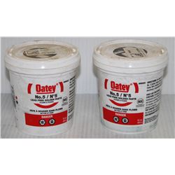 TWO 16OZ PAILS OF OATEY #5 LEAD FREE SOLDER PASTE