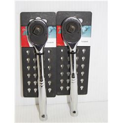 LOT OF 2 AURORA 3/8" DRIVE RATCHETS