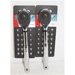 LOT OF 2 AURORA 3/8" DRIVE RATCHETS