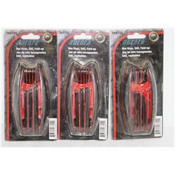 LOT OF 3 AURORA HEX KEY SAE FOLDUP TOOL