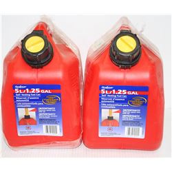LOT OF TWO 5LITRE JERRY CANS