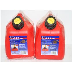 LOT OF TWO 5LITRE JERRY CANS