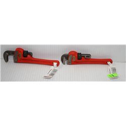 LOT OF 2 RIDGID 6" PIPE WRENCHES