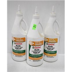 LOT OF 3 CASTROL 946ML BOTTLES OF AXEL LIMITED SLP
