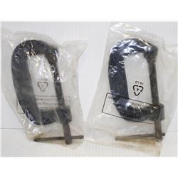 PAIR OF 3 INCH AURORA C-CLAMPS