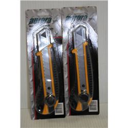 LOT OF 2 HEAVY DUTY UTILITY KNIVES