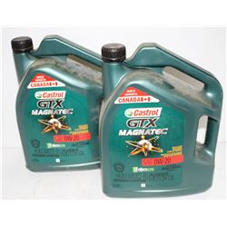 TWO BOTTLES OF CASTROL GTX MAGNATEC 0W-20
