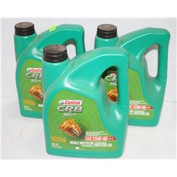 3 JUGS OF CASTROL CRB MULTI MOTOR OIL 15W-40