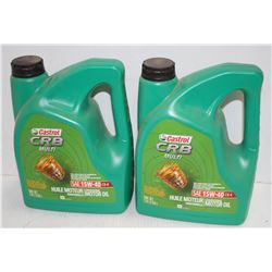 2 JUGS OF CASTROL CRB MULTI MOTOR OIL 15W-40